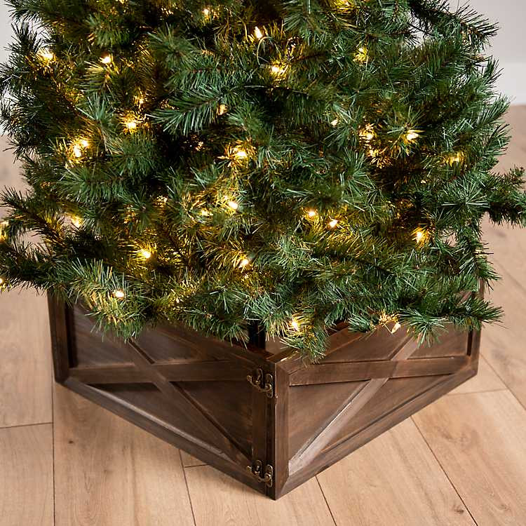 Natural Wood Box Tree Collar | Kirkland's Home