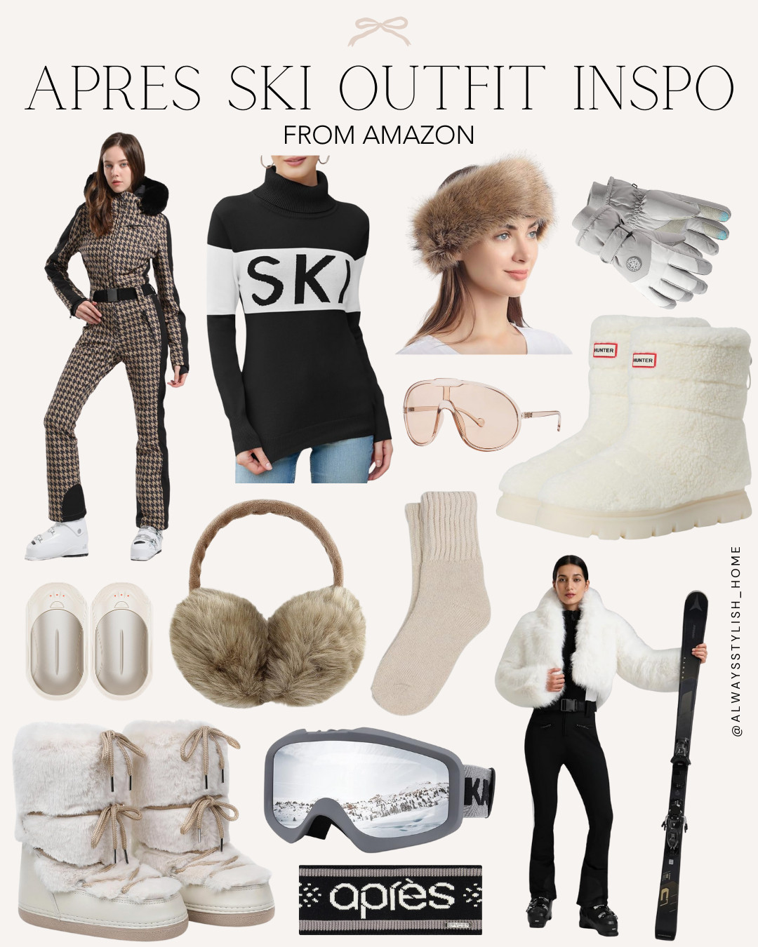 Cozy meets chic with this Amazon après-ski outfit inspo ❄️🤍 Think fuzzy sweaters, sleek leggings, puffer jackets, and cold-weather accessories that are perfect for lounging by the fire or heading out for drinks after a day on the slopes. These affordable Amazon winter outfit finds are stylish, warm, and easy to recreate for any ski trip or winter getaway. Shop all my favorite Amazon après-ski looks linked here!
#ApresSki #ApresSkiStyle #AmazonFashion #AmazonFinds #WinterOutfitInspo #SkiTripStyle #ColdWeatherStyle #CozyOutfits #WinterFashion 

 #LTKgrwm #LTKootd #LTKSeasonal