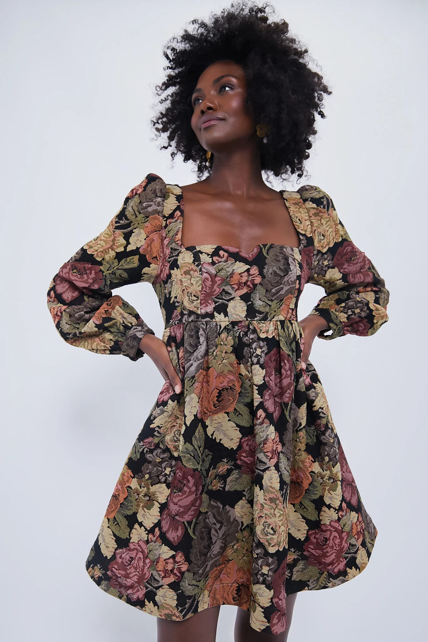 Chocolate Multi Fleur Dress | Tuckernuck (US)