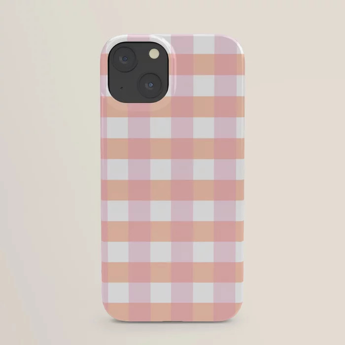 Blush Pink Gingham iPhone Case | Society6