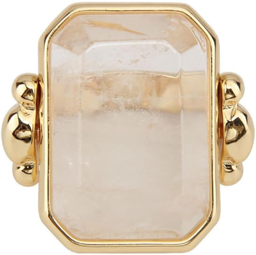 OIDIMS Natural Stone Cocktail Ring for Women Charms Gemstone Dainty Gold-Tone-Tone Band Wedding E... | Amazon (US)