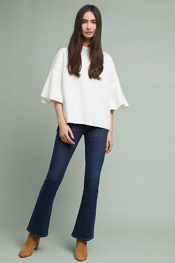 Lorena Flutter-Sleeve Pullover | Anthropologie (US)