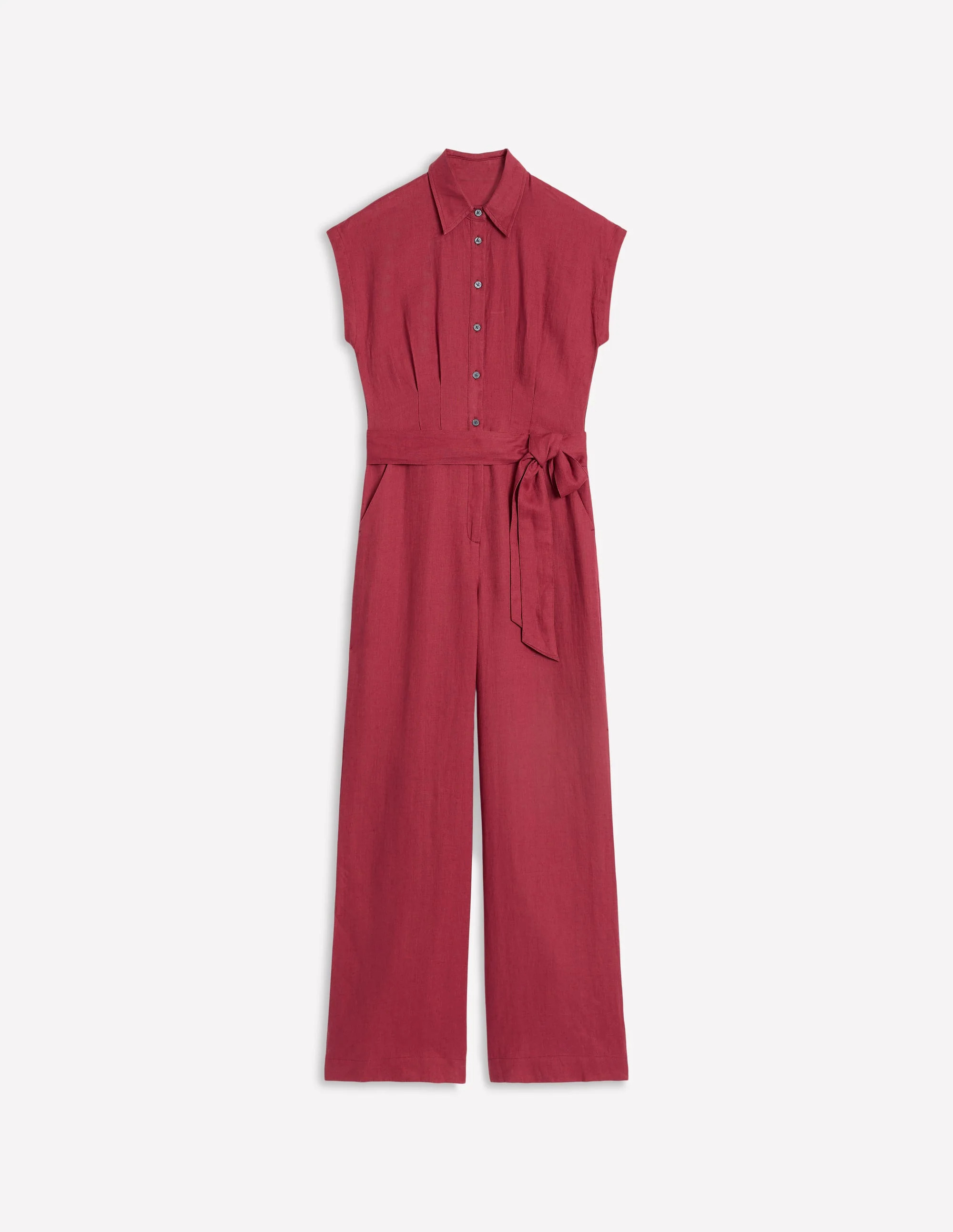 Colette Linen Jumpsuit-Terracotta Red | Boden (US)