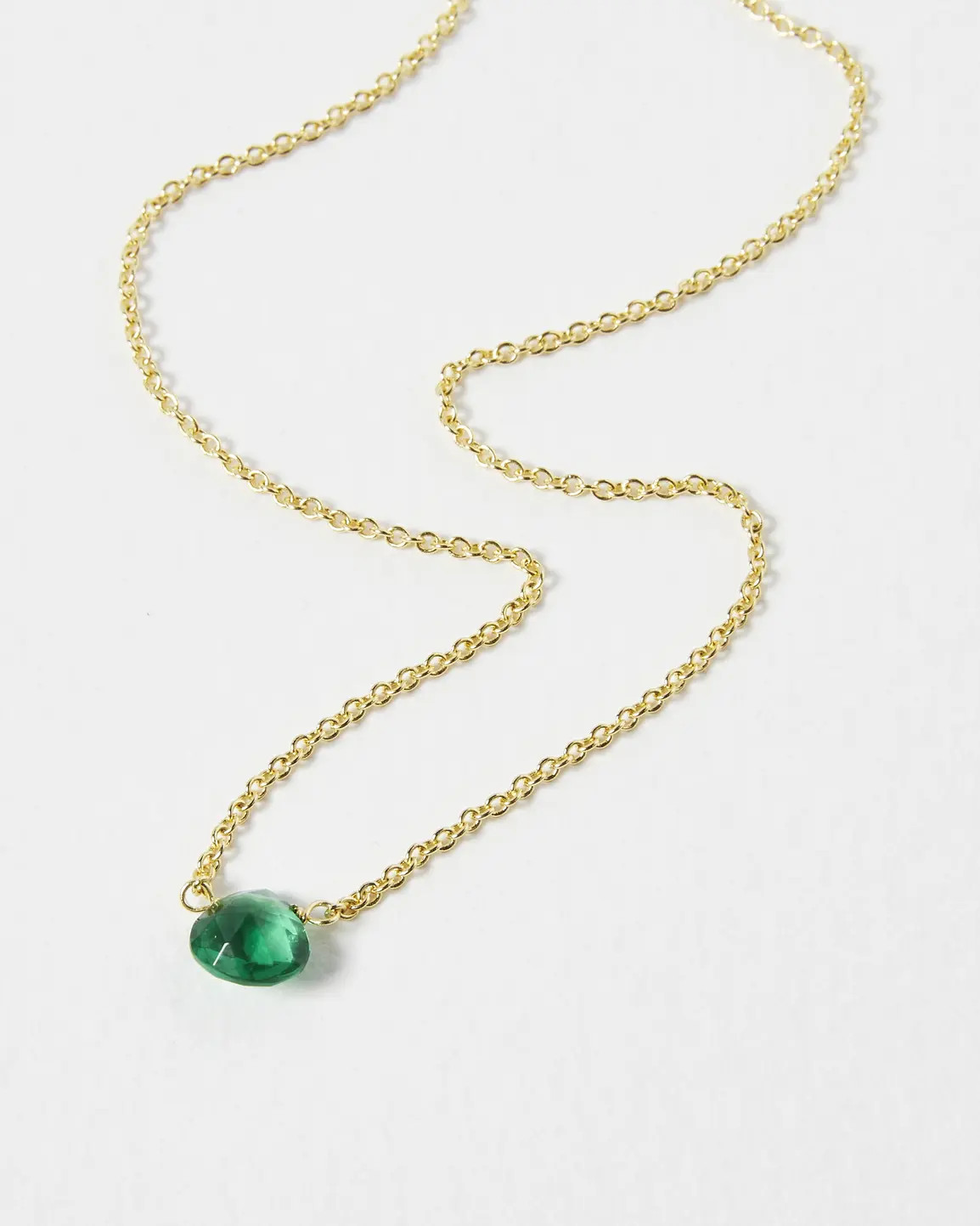Dorothy Green Tourmaline Gold Plated Pendant Necklace | Oliver Bonas IE | Oliver Bonas (Global)