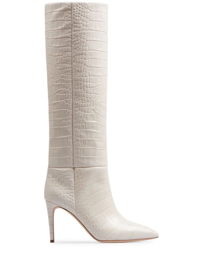 85mm stiletto croc embossed boots - Paris Texas - Women | Luisaviaroma | Luisaviaroma