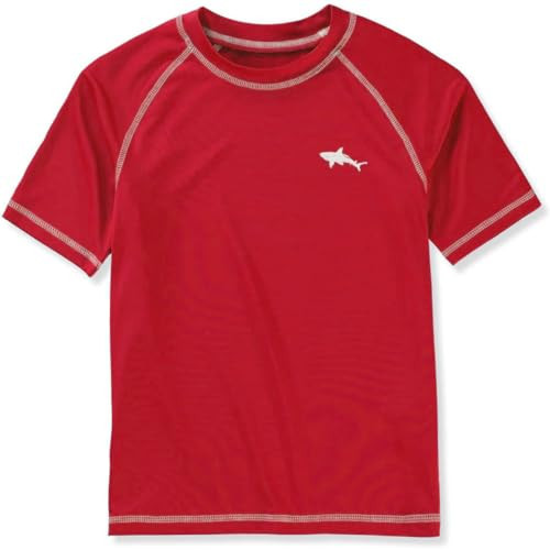 Big Chill Boys' Short Sleeve Long Sleeve Rashguard Swim Shirt UPF 50+ (12M, Red (Short Sleeve)) | Amazon (US)