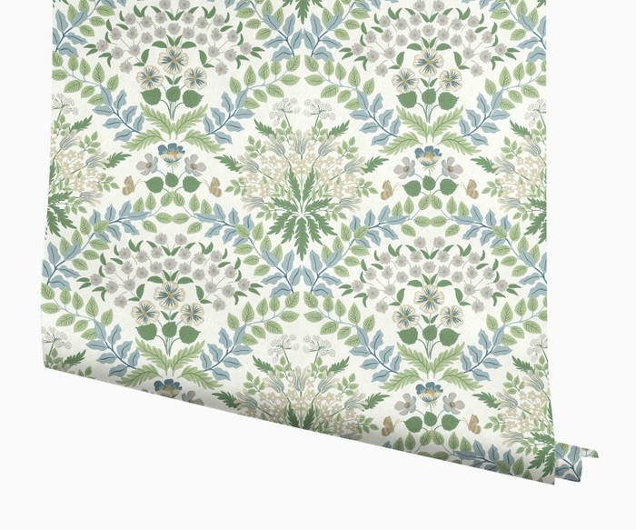 Blue & Green Bramble Wallpaper | Rifle Paper Co.