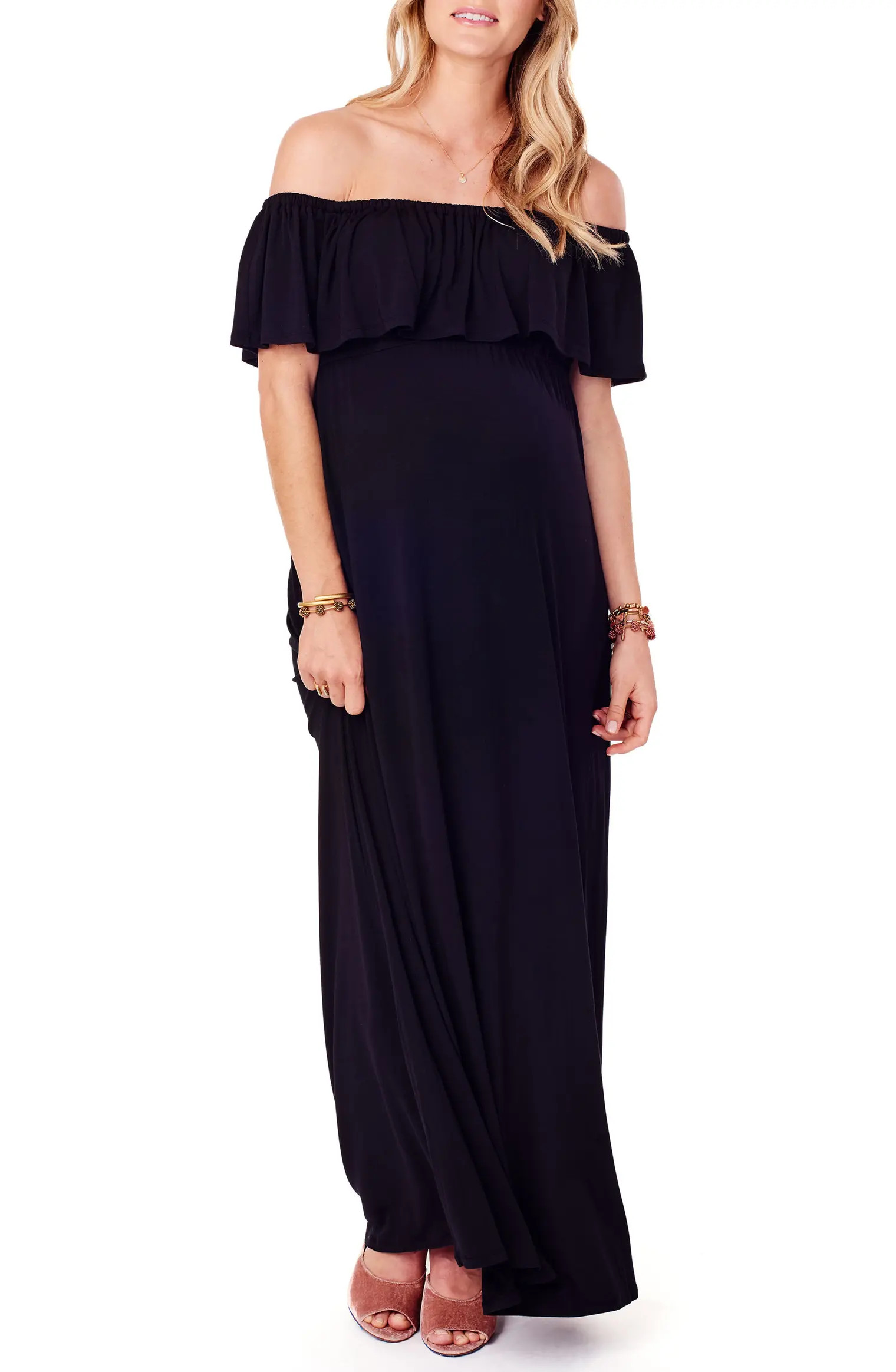 Off the Shoulder Maternity Maxi Dress | Nordstrom