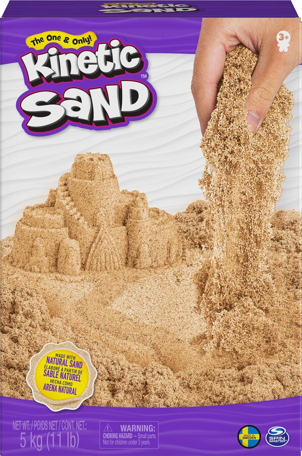 Kinetic Sand, 5kg (11lb) of All-Natural Brown Sensory Toys Play Sand for Mixing, Molding and Crea... | Amazon (US)