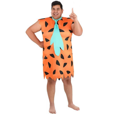 HalloweenCostumes.com 7X  Men  Plus Size Flintstones Fred Flintstone Costume, Black/Green/Orange | Target