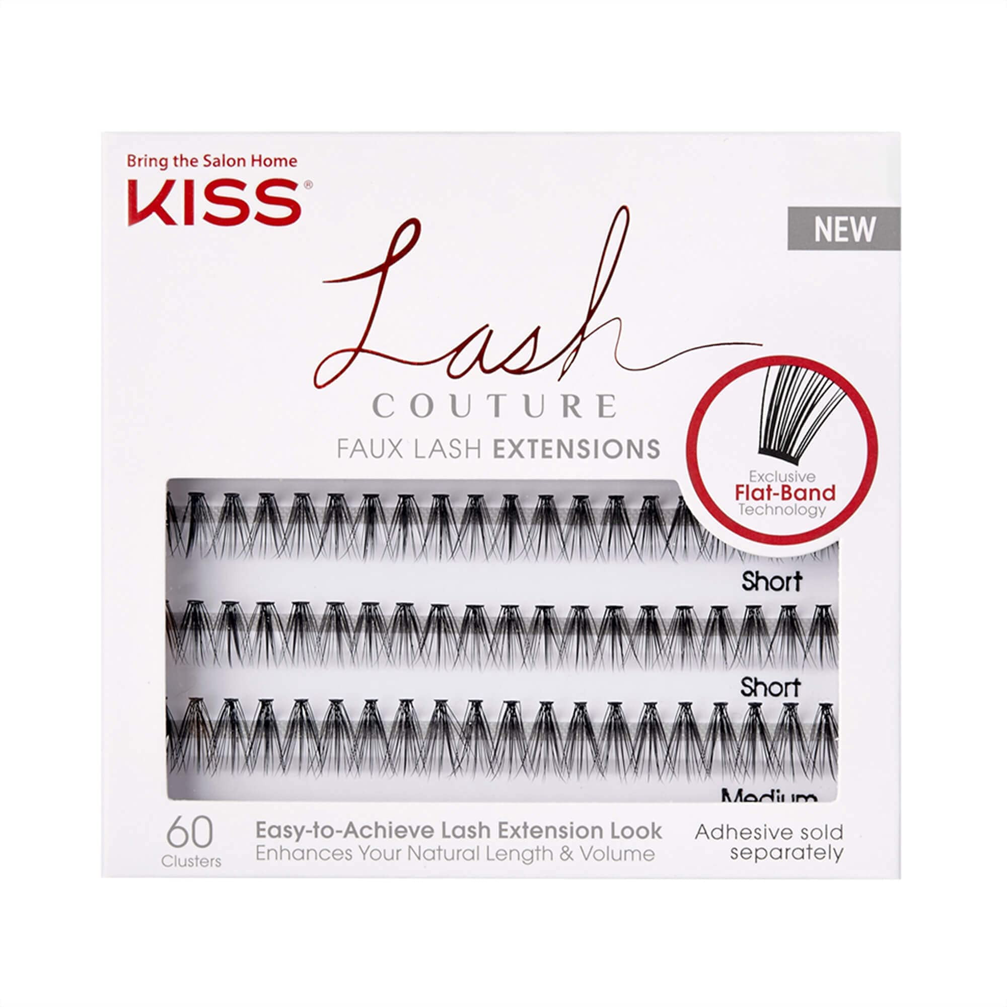 KISS Lash Couture Faux Mink Lash Extensions, Style 'Venus', Exclusive Flat-Band Technology, Short... | Amazon (US)