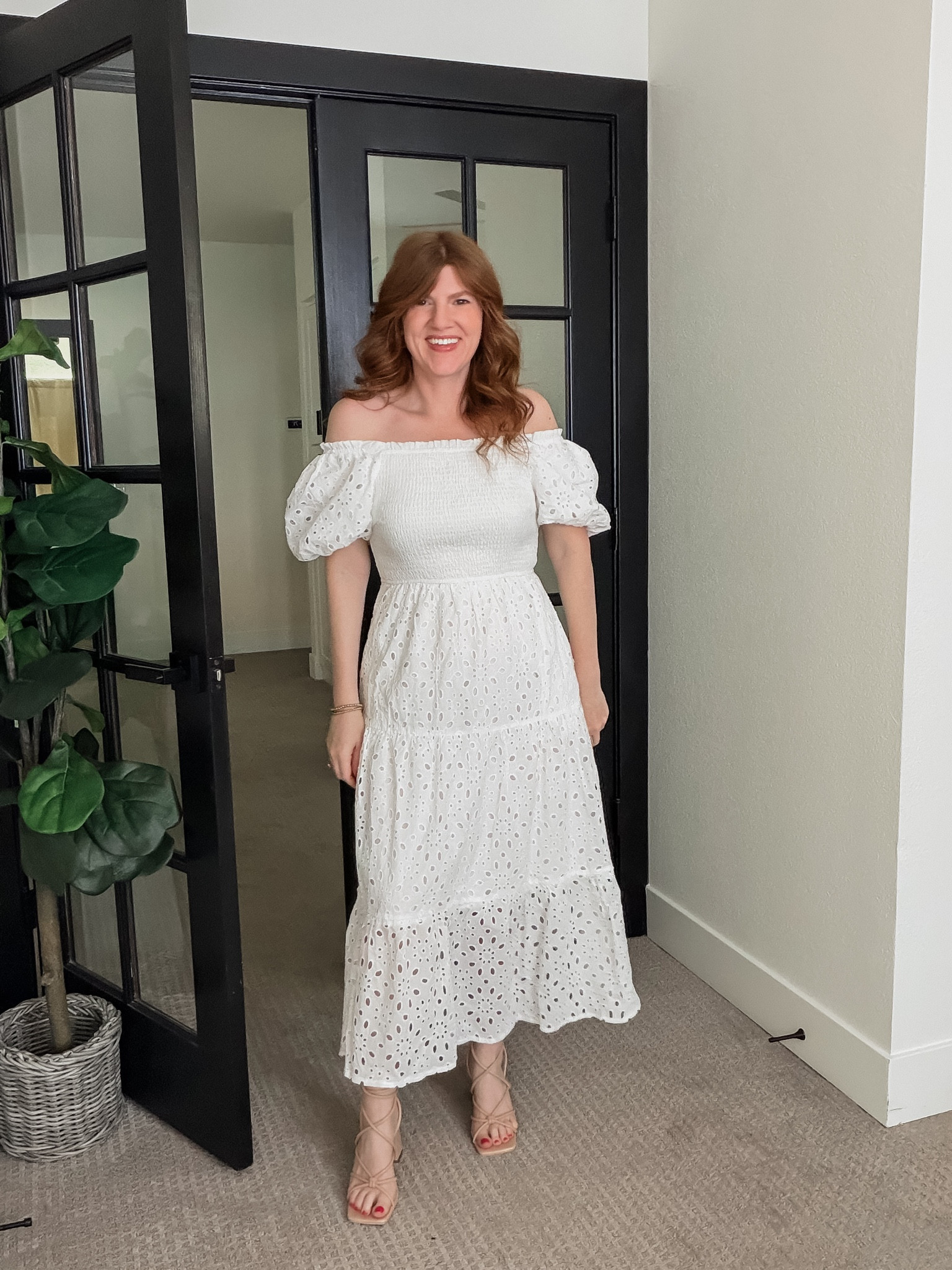 Love this white eyelet dress. Can be worn on or off the shoulder. Size small. Easter dress. 

#LTKSaleAlert #LTKSeasonal #LTKPetite
