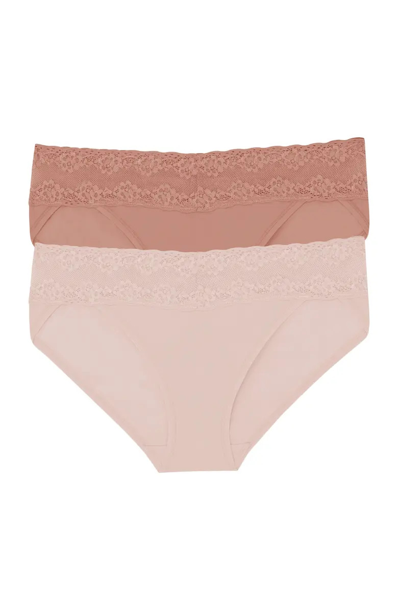 Bliss Perfection Lace Trim One Size Bikini Brief 2-Pack | Nordstrom