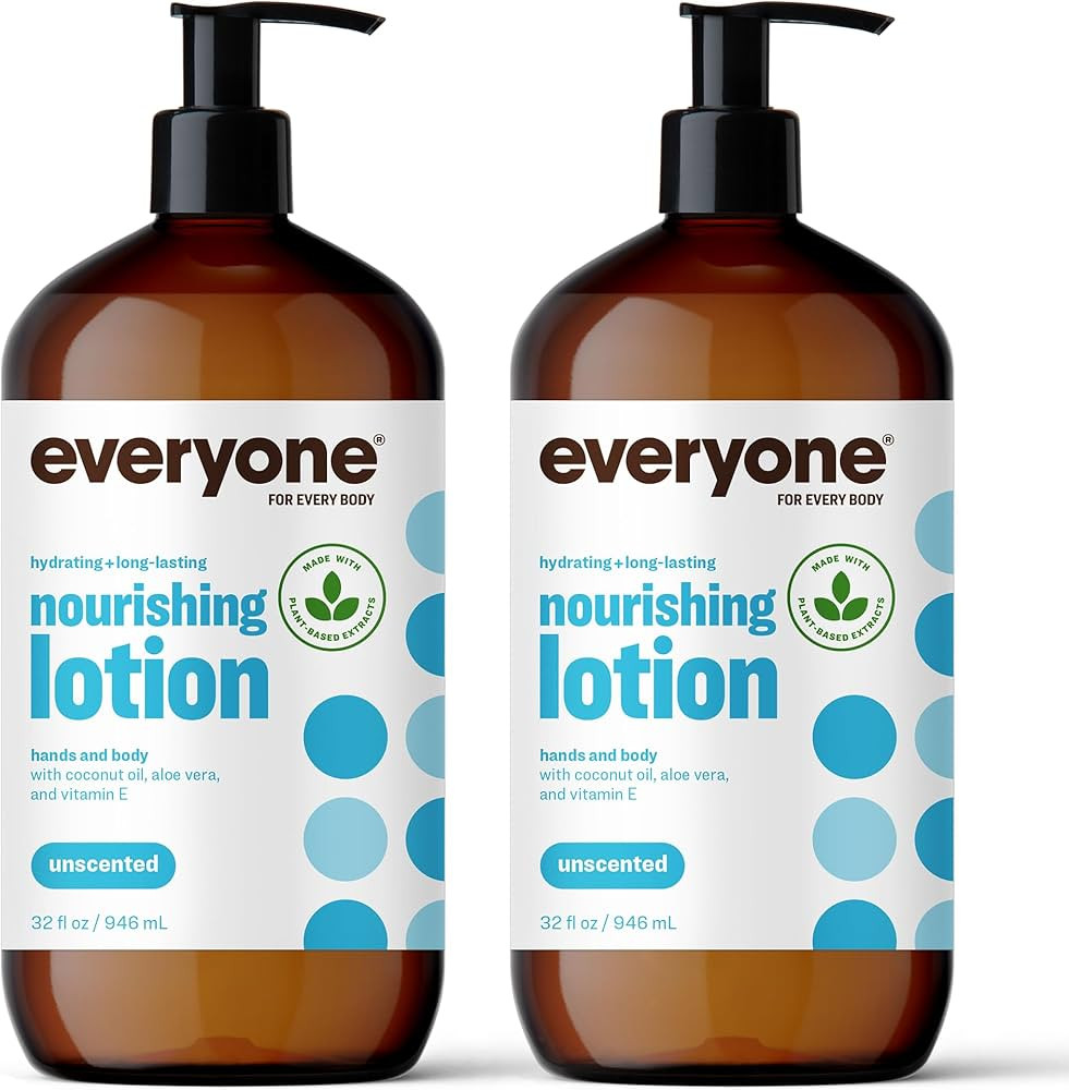 Everyone Nourishing Hand and Body Lotion, 32 Ounce (Pack of 2), Unscented, Plant-Based Lotion wit... | Amazon (US)