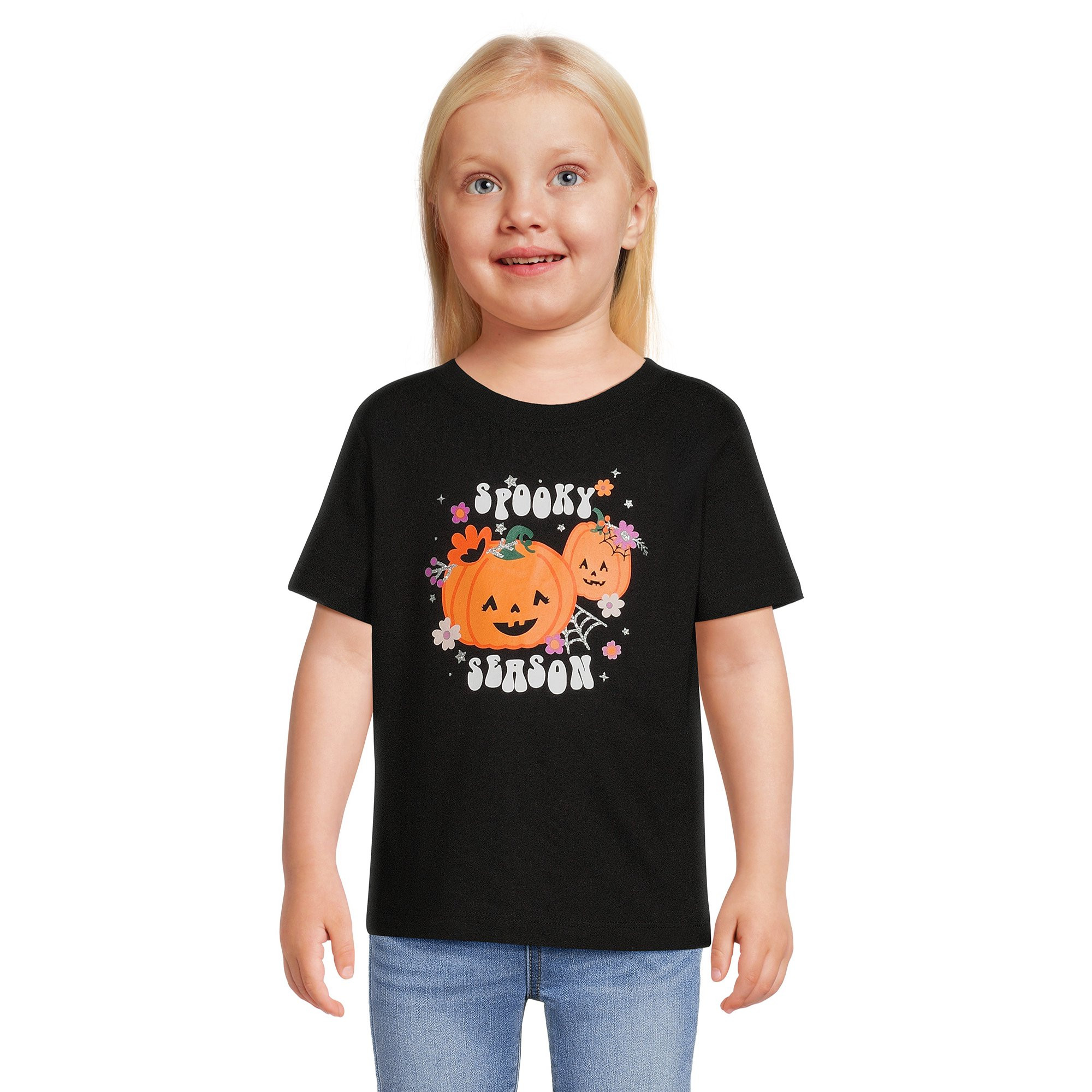 Wonder Nation Toddler Unisex Halloween Graphic Tee, Sizes 12M-5T | Walmart (US)