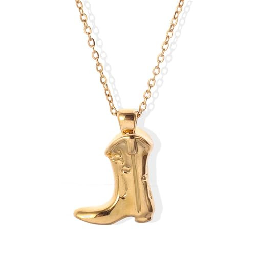 Western Necklaces for Women Gold Cowgirl Cowboy Boot Necklace Gold Chain Cowboy Pendant Necklace Western Boot Charm Necklace Western Style Western Dressing Jewelry Gifts | Amazon (US)