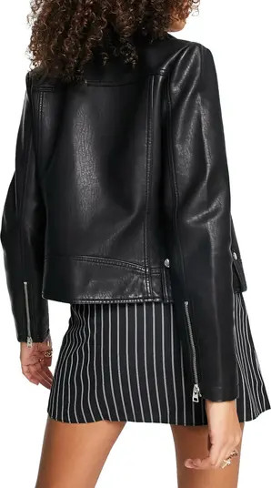 Topshop Faux Leather Biker Jacket | Nordstrom | Nordstrom