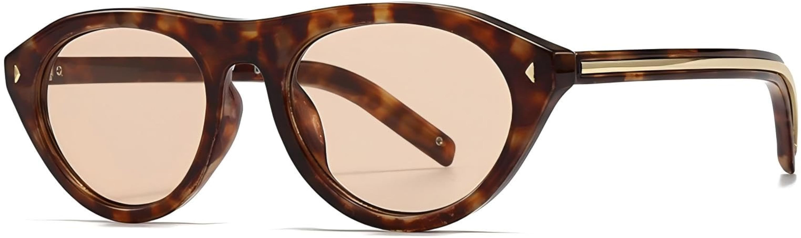 Retro Oval Cat Eye Sunglasses for Women Men Vintage y2k 90s Narrow Cateye Shases with UV400 Prote... | Amazon (US)