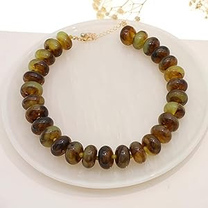 Chunky Beaded Necklace for Women Large Big Bead Choker Necklaces Trendy Boho Bold Statement Beads... | Amazon (US)