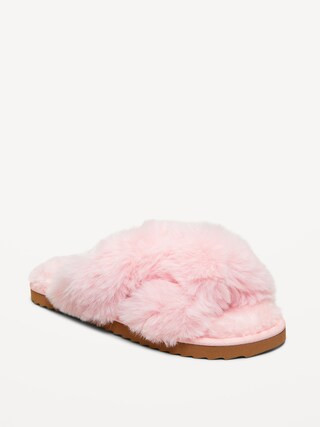 Faux-Fur Slippers for Girls | Old Navy (US)