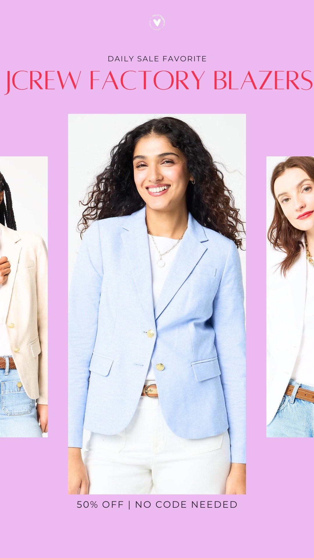 Blazers 50% off at J.Crew Factory 🤍

The perfect polished layer… lightweight, versatile, and so easy to style for work or weekends. 

#LTKWorkwear #LTKootd #LTKSaleAlert