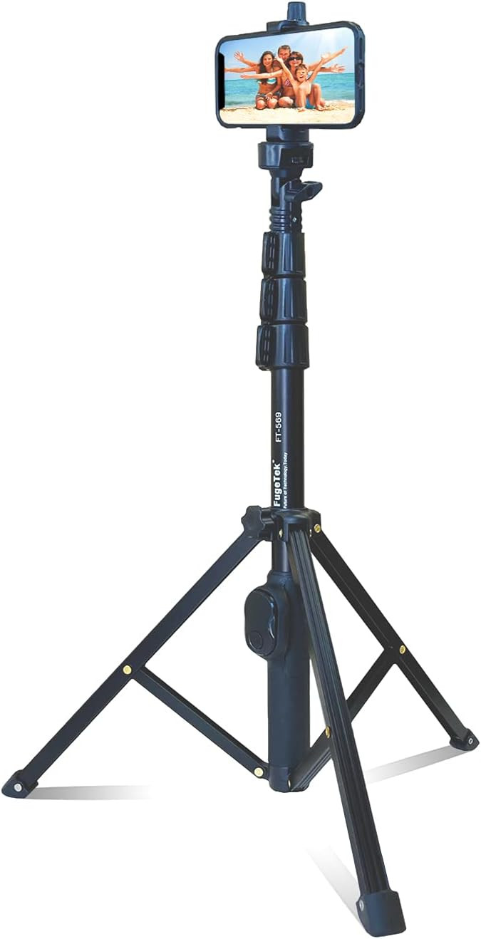 Fugetek 51" Professional Selfie Stick & Tripod, Phone Holder, Extendable, Bluetooth Remote, Porta... | Amazon (US)