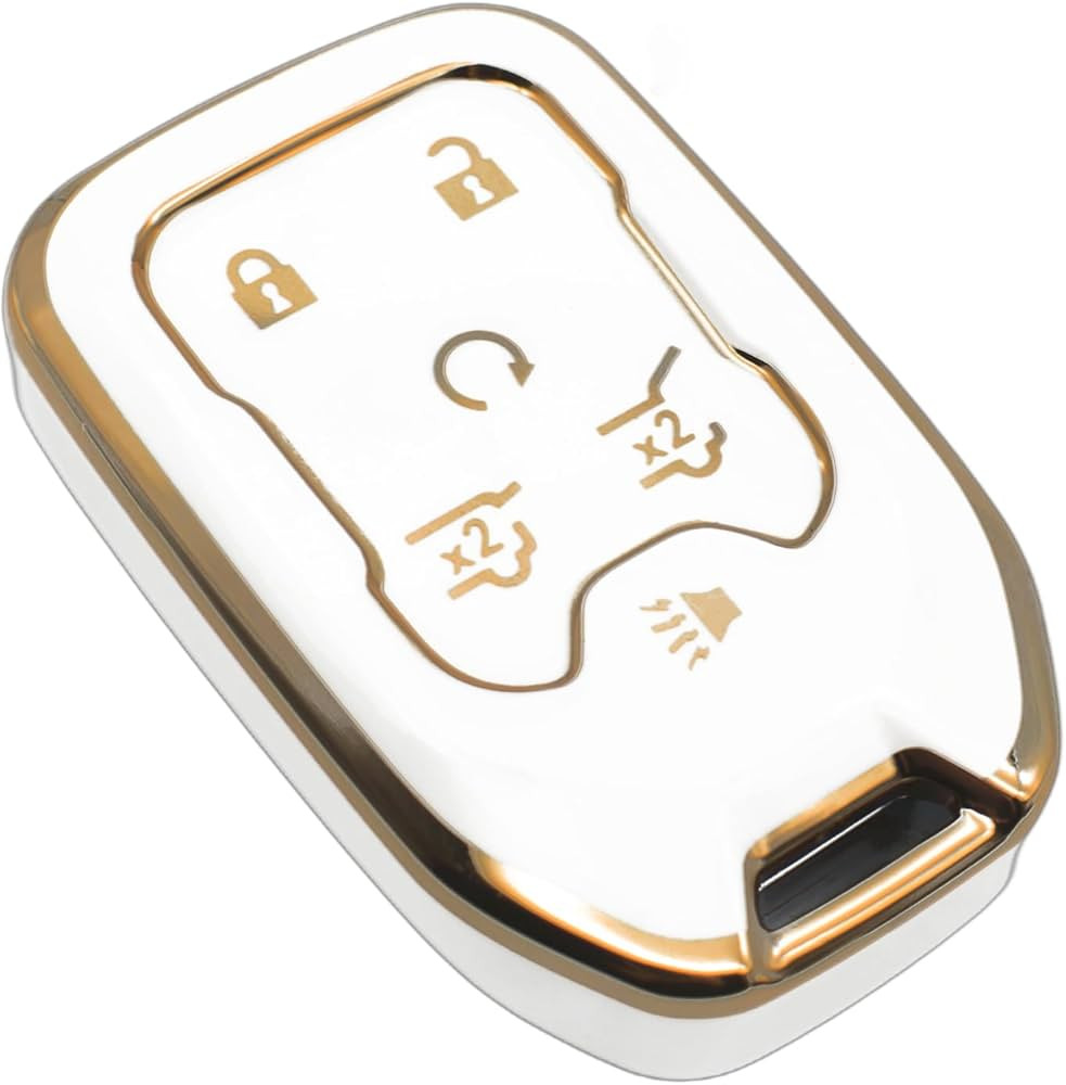 FEYOUN Key Fob Cover Compatible with Chevy Chevrolet Suburban Tahoe GMC Terrain Yukon Yukon XL Sm... | Amazon (US)