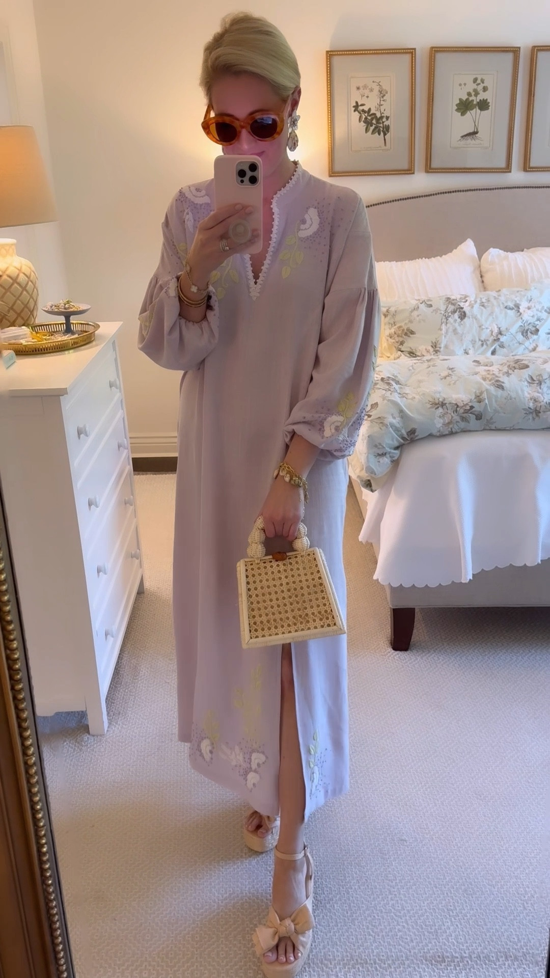 The perfect caftan on sale today! It’s light and breezy for Summer! The embroidery details are stunning! 

It also comes with the prettiest belt! 

I’m wearing a size small!! It runs generous! I’m normally a size medium! 

I’ve also linked my bow amazon shoes!  

#LTKSeasonal #LTKVideo