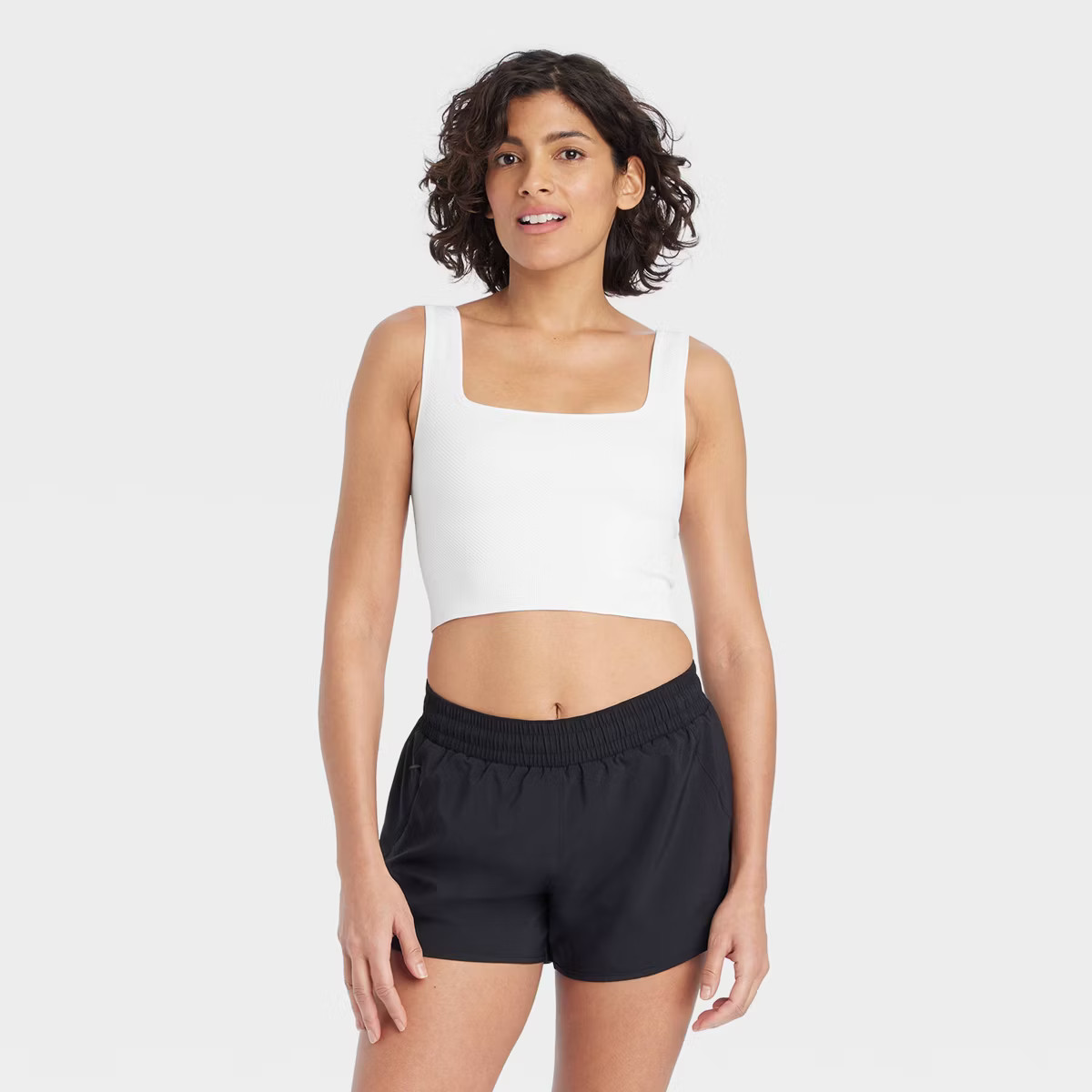 Women's Seamless Square Neck Cropped Tank Top - All In Motion™ | Target