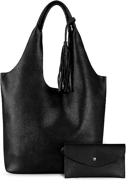 Montana West Slouchy Hobo Bags for Women Soft Designer Shoulder Purses Ladies Top Handle | Amazon (US)
