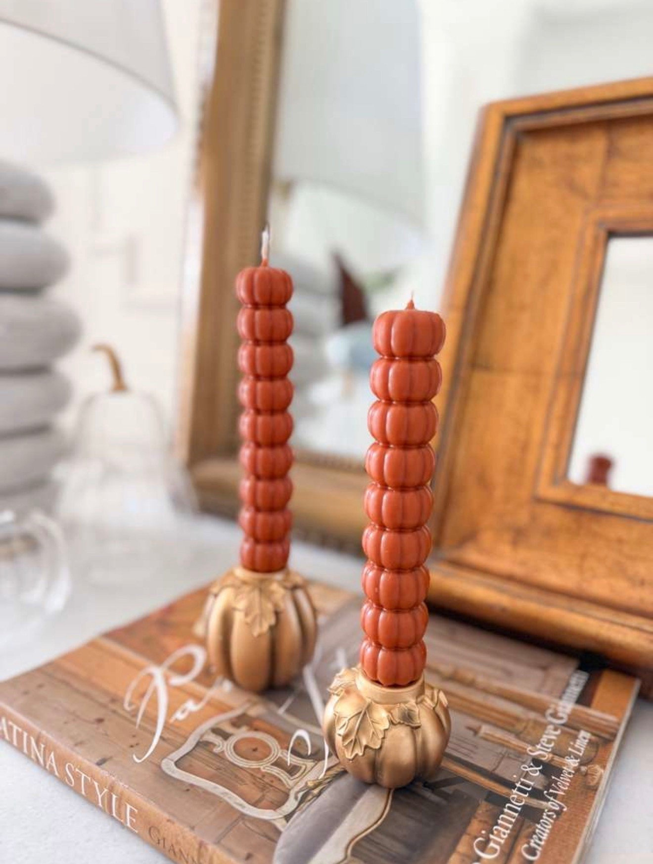These pumpkin candle holders are perfect for the fall season
Follow me @miriamobrien on IG amd TikTok

#LTKHome #LTKOver40 #LTKSeasonal