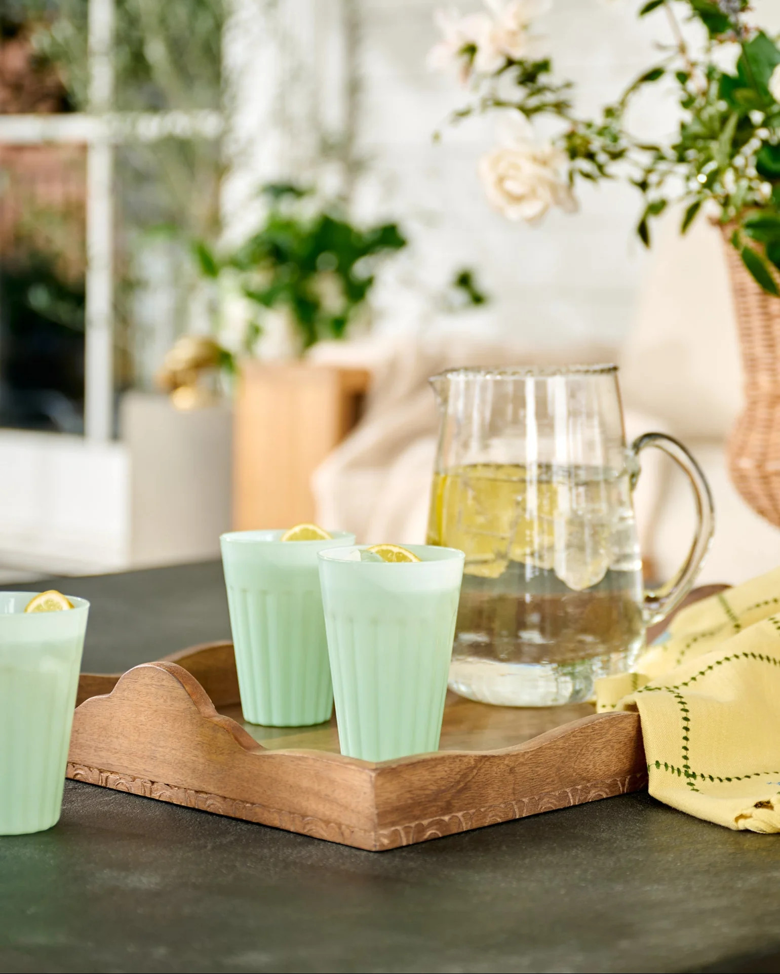 Light Green Milk Glass Tumbler | Magnolia
