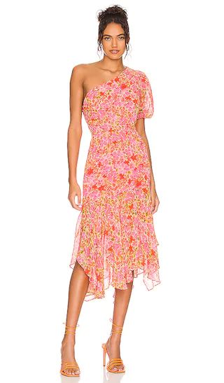 Santorini Dress in Blue & Peach Multi Floral | Revolve Clothing (Global)