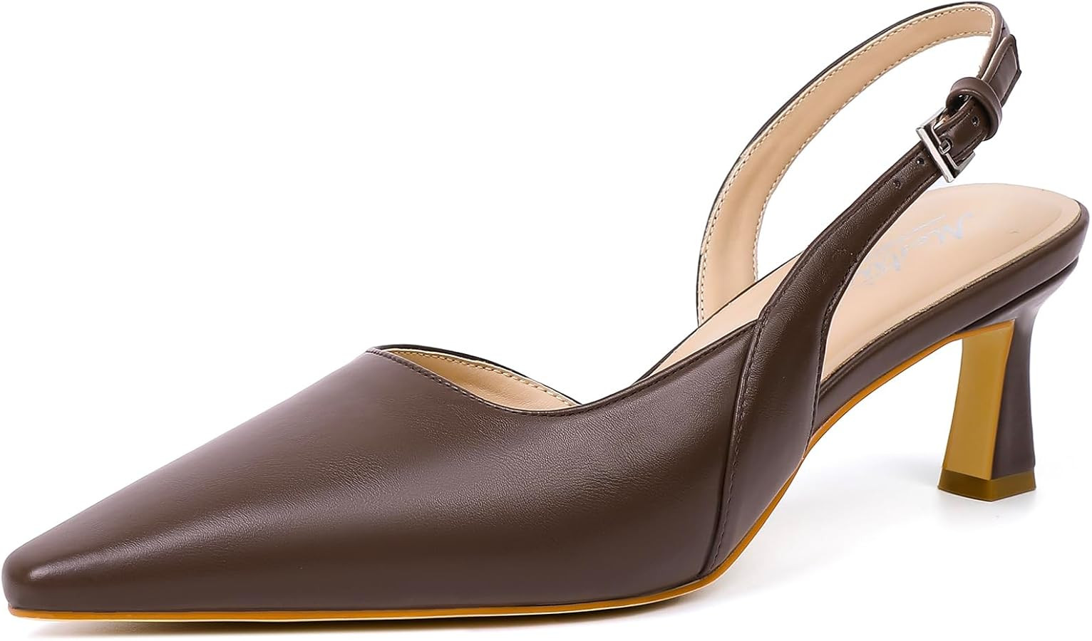 Mostrin Kitten Heels for Women Slingback Pointed Closed Toe Heels Women's Pumps Shoes for Wedding... | Amazon (US)