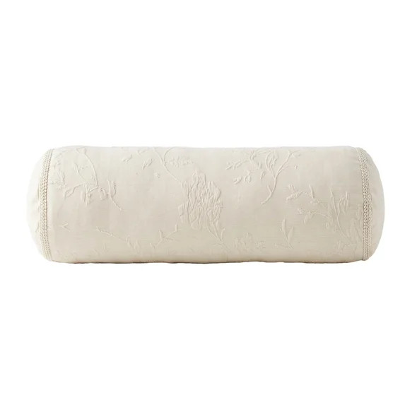 The Pioneer Woman Cream Matelasse Floral Crochet Trim Decorative Bolster Pillow | Walmart (US)