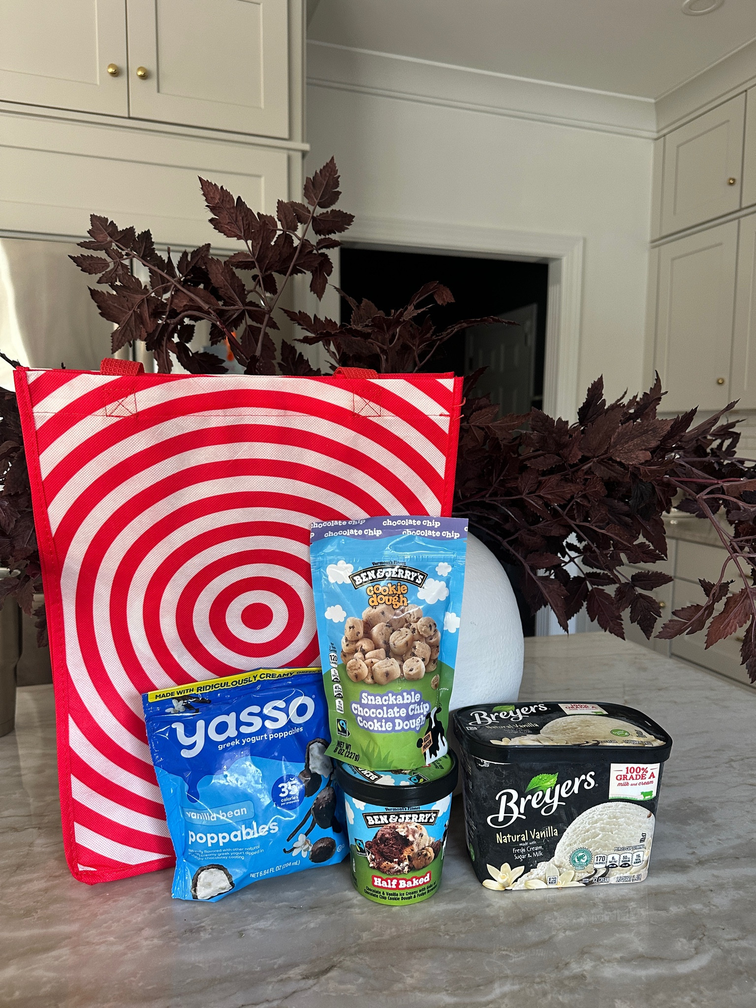 #ad Our fave @benandjerrys @breyers @yasso goodies from @target!  #Winter #Snowman #IceCreamSnowmanChallenge #target #targetpartner
