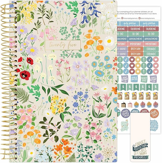 bloom daily planners 2025 Planner - Calendar Year Day Planner (January 2025 - December 2025) - 5.... | Amazon (US)