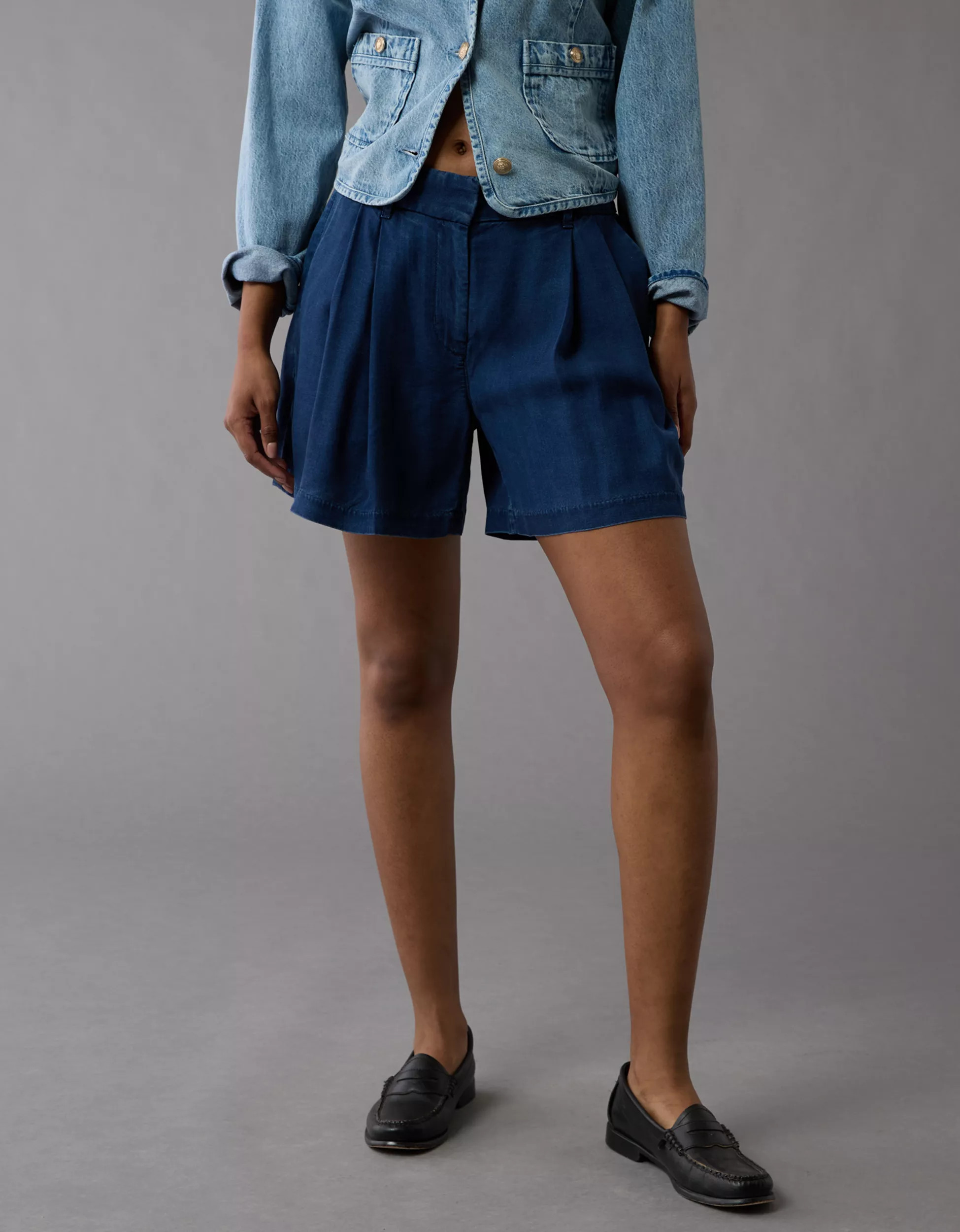 AE High-Waisted Trouser Short | American Eagle Outfitters (US & CA)