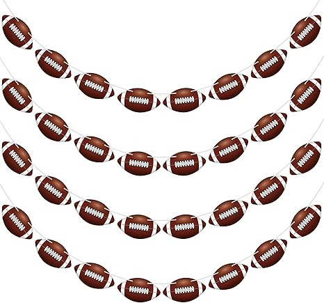 4 Pack Football Party Decorations, 32 PCS Football Cardboard Pre-Assemble Game Day Party Banner G... | Amazon (US)