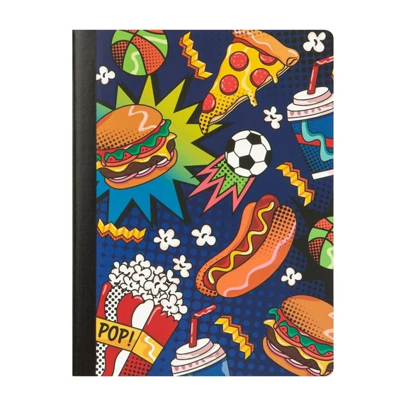 Pen+Gear Composition Notebook, College-Ruled, 7.5"x 9.75", Blue Sports Food, 80 Sheets | Walmart (US)