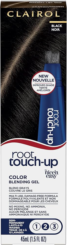 Clairol Root Touch-Up Semi-Permanent Hair Color Blending Gel, 2 Black, Pack of 1 | Amazon (US)