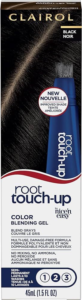 Clairol Root Touch-Up Semi-Permanent Hair Color Blending Gel, 2 Black, Pack of 1 | Amazon (US)