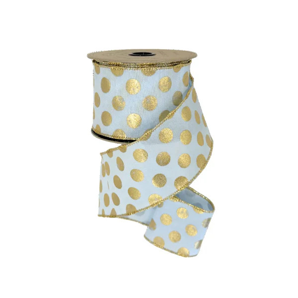 Polka Dot Ribbon 2.5" Baby Blue | Fig and Dove