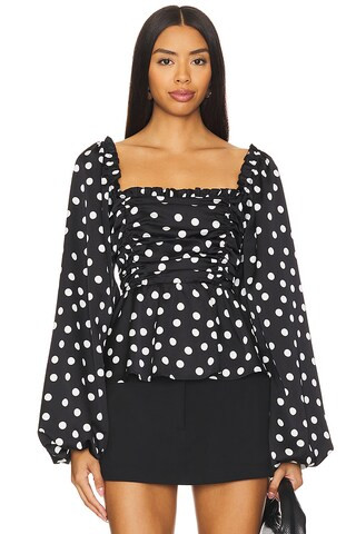 Show Me Your Mumu Atiana Top in Polka Dot Luxe from Revolve.com | Revolve Clothing (Global)