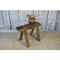 Vintage Wooden Chair/Handmade Wood Stool Old Bench Rustic Home Decor | Etsy (US)