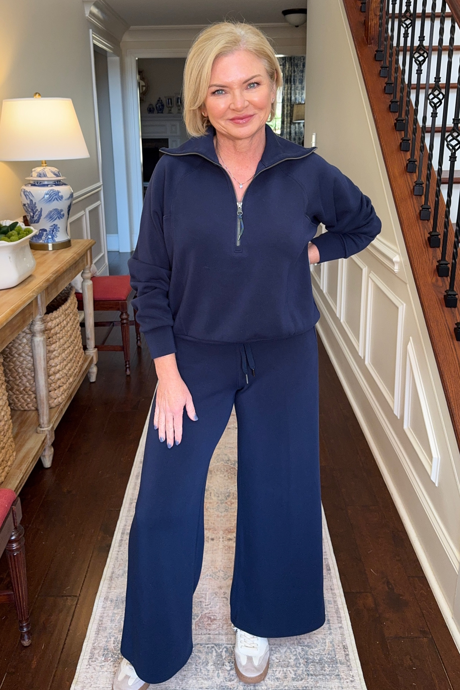 Use code SERENAXSPANX for 20% off and free shipping! 

Small sweatshirt, smalll petite pants. 
Lounge set, track set, track suit, travel outfit, loungewear, athleisure, SPANX, air essentials. 

#stylewithserena
#midlifefashion
#fashionover50
#spanxpartner

#LTKPetite #LTKOver40 #LTKActive
