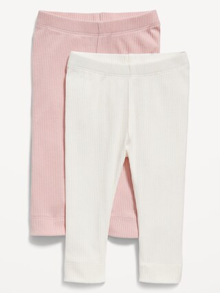 Unisex Rib-Knit U-Shape Leggings 2-Pack for Baby | Old Navy (US)