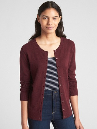 Slim Crewneck Cardigan Sweater | Gap US
