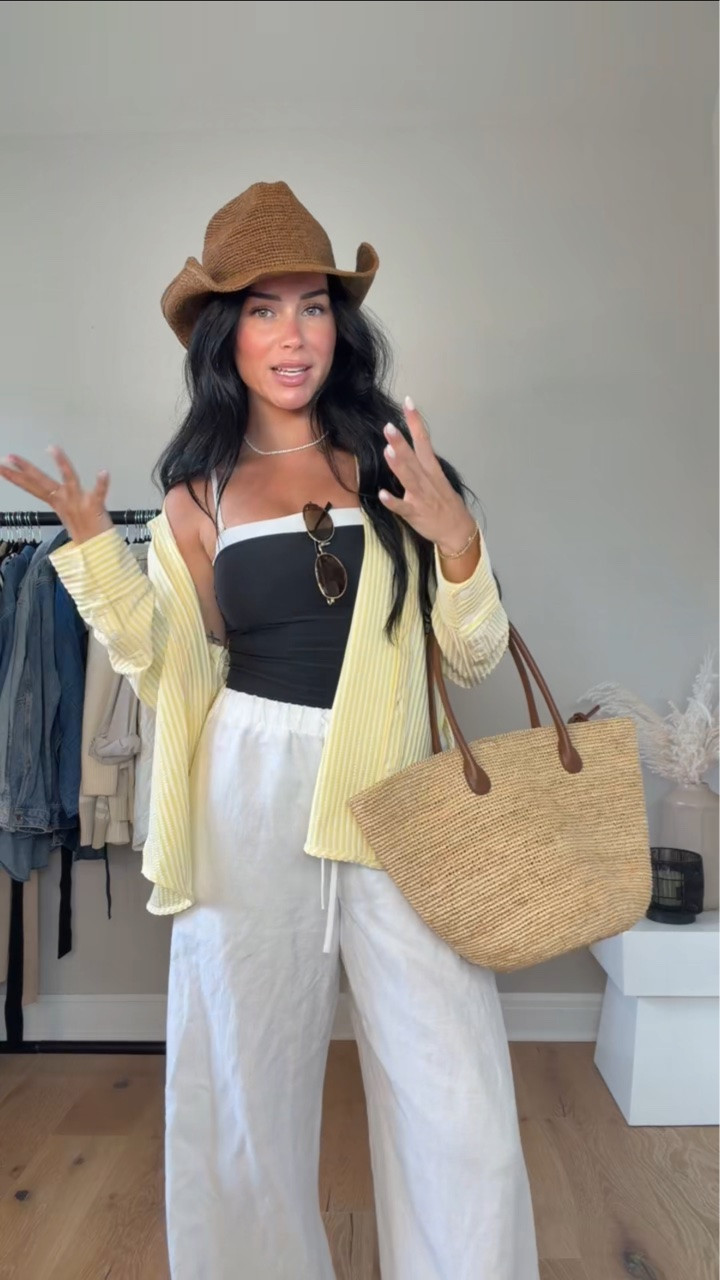 Pool day outfit inspo 🖤☀️👙Inwillbhave all the details on my LTK.


My sizing 5’7, 145lbs, 32dd
I’m wearing size smalls

@abercrombie @Aritzia pool day outfit, poolside chic, chic summer outfit, cowboy hat outfit, western chic, resort wear, vacation outfit, beach club outfit, swim cover up, summer style, coastal chic, neutral outfit, warm weather outfit, vacation style, poolside fashion, summer outfit inspo, elevated casual, resort outfit, summer accessories, sun hat outfit, vacation wardrobe, effortless summer style, chic vacation look, pool outfit ideas, summer staples
