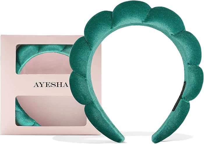 Ayesha Soft Velvet Headband for Women and Girls, Wrap Hairband for Washing Face, Shower, Makeup, ... | Amazon (US)